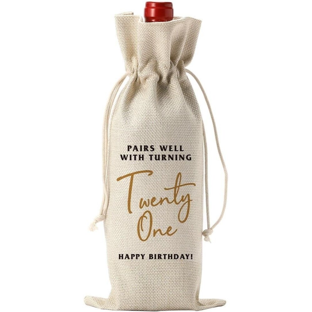 21St Birthday Wine Bag Funny 21St Birthday Gifts for Her Finally Legal 21 Years